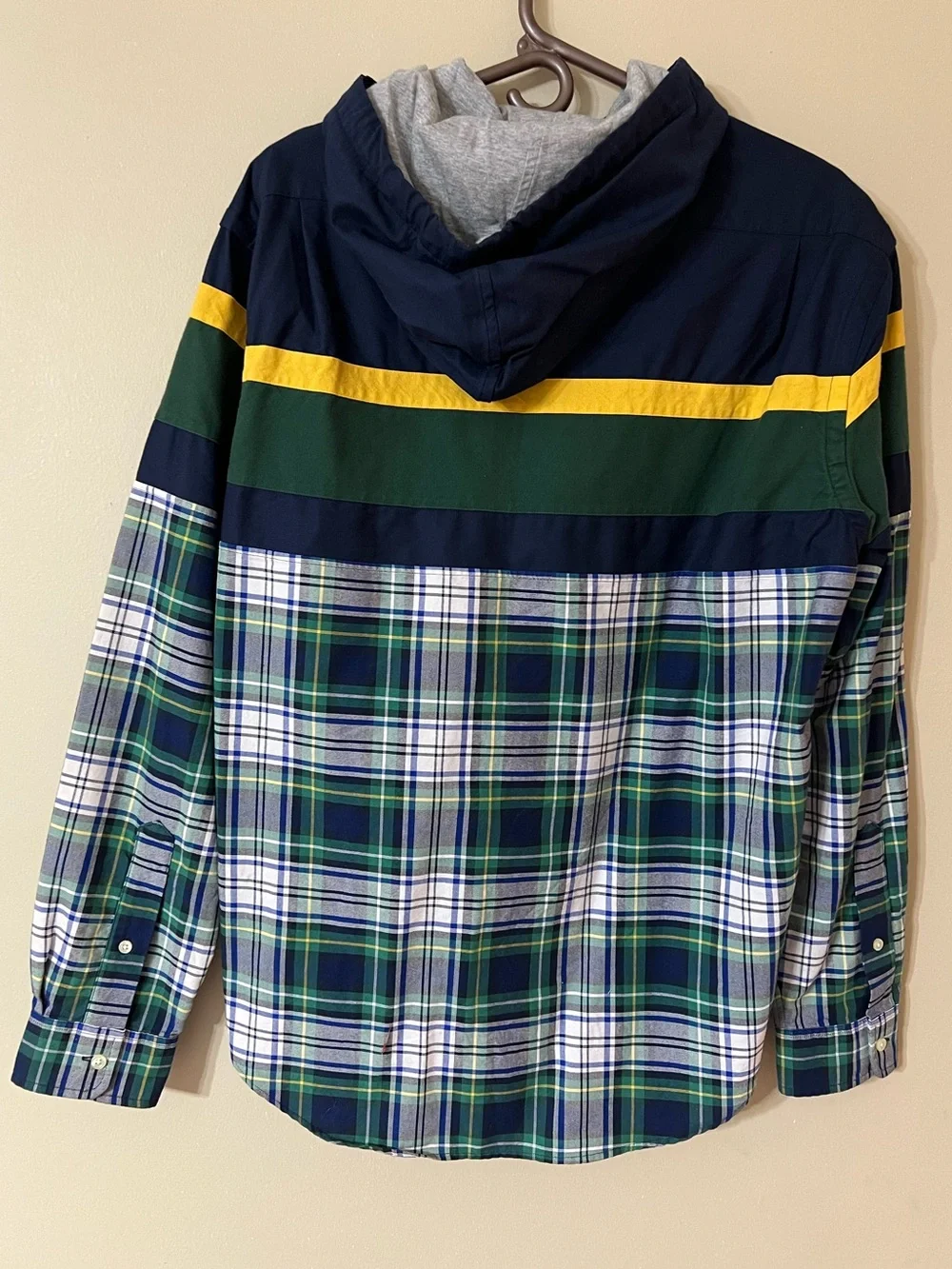Polo Ralph Lauren Patchwork Oxford Hooded Shirt